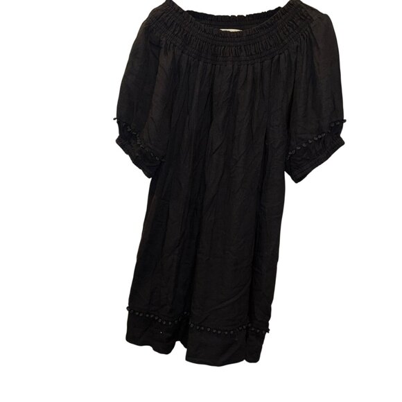Apiece Apart New York black ballon sleeve smocking tunic dress 6  off shoulder - Picture 1 of 5